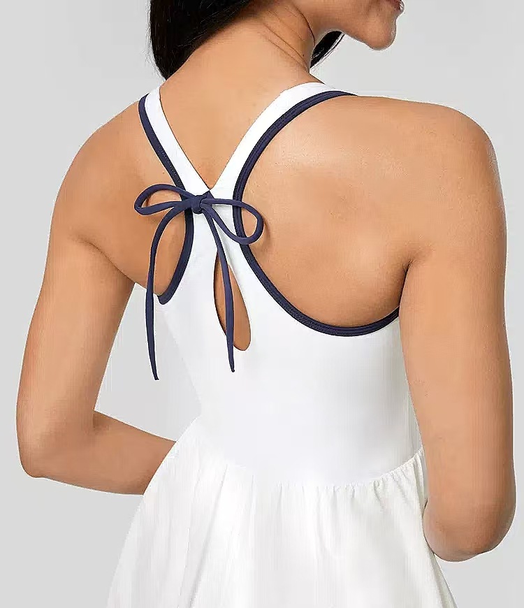 Womens Sleeveless Fit and Flare Mini Activewear Dress